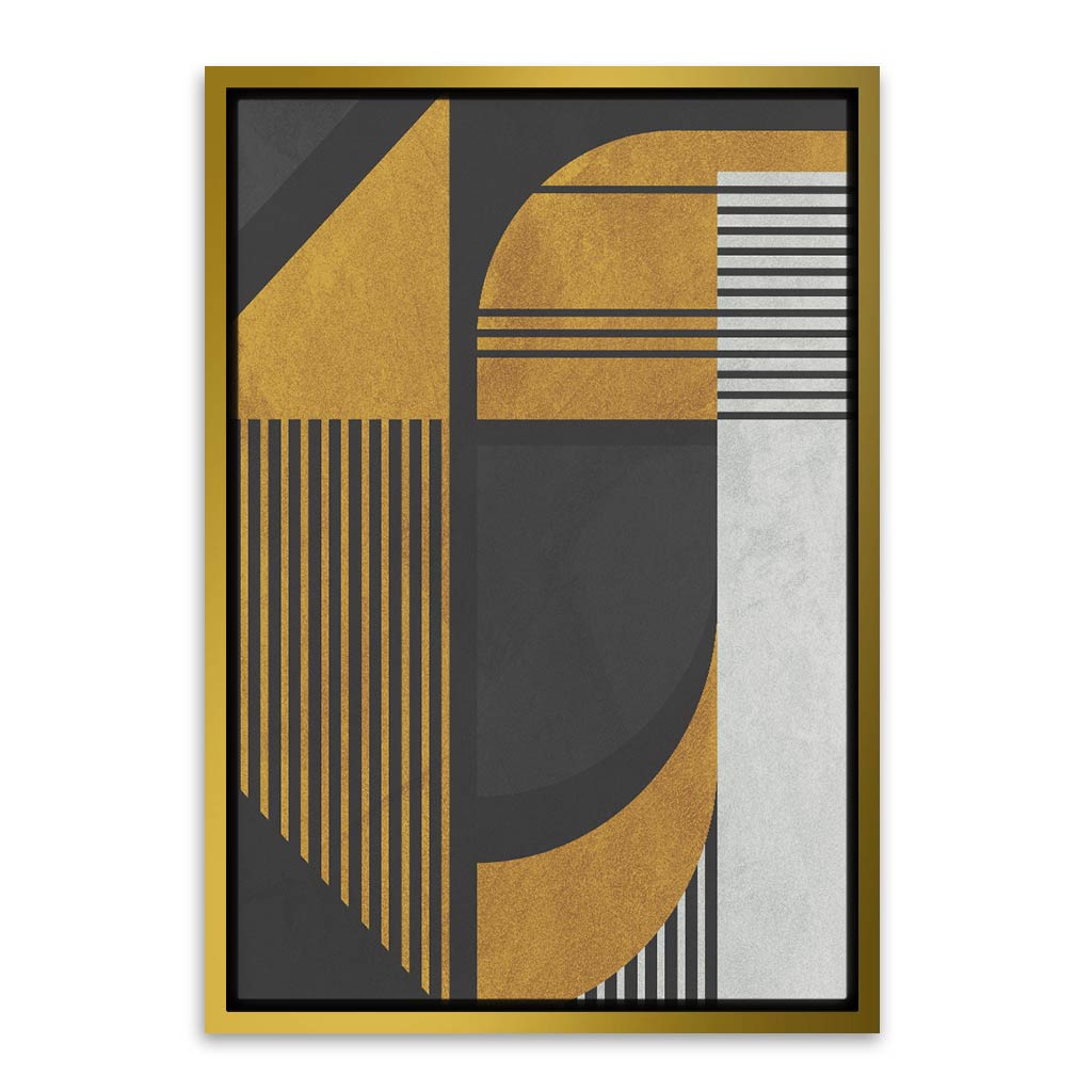 Curved Abstract Gold Canvas frame acrylic canvas Frames