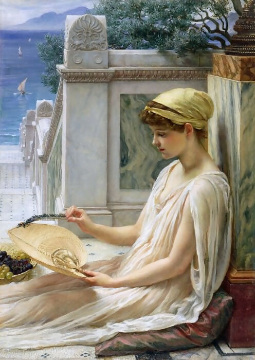 Edward John Poynter - On the Terrace 50X40 Canvas