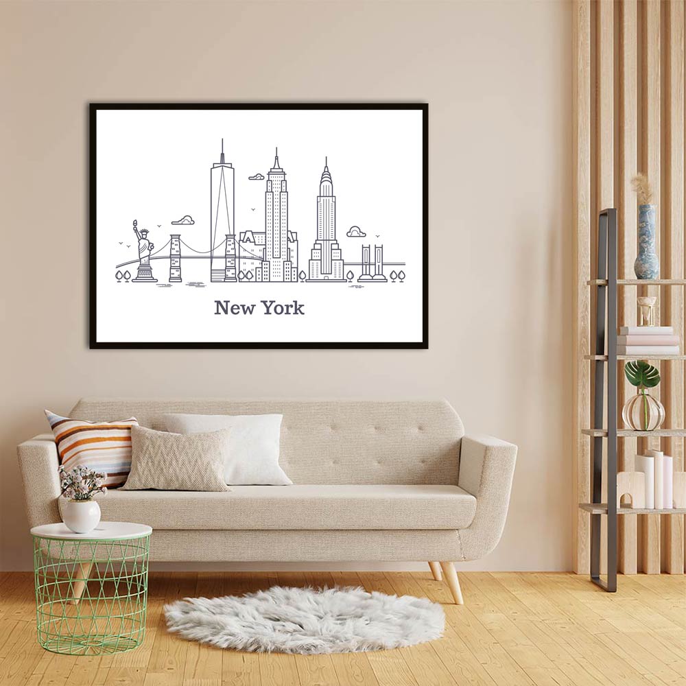 New-York acrylic canvas Frames