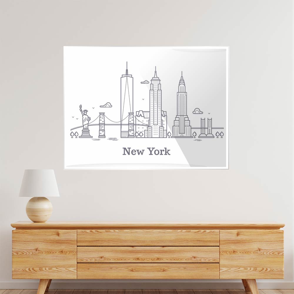 New-York Acrylic acrylic canvas Frames