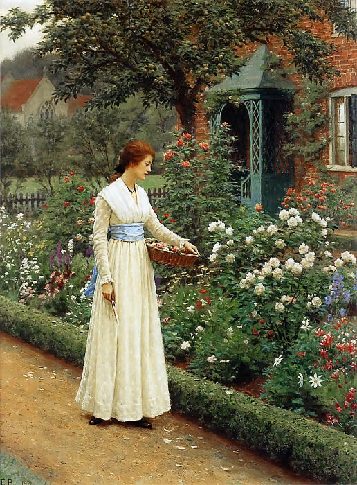 Edmund Blair Leighton – The Rose's Lot 50X40 Canvas