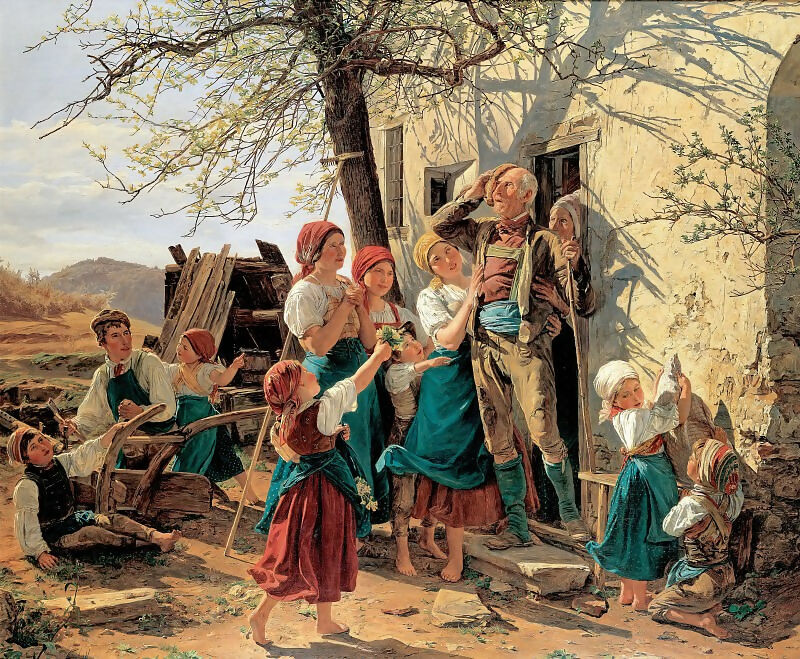 Liechtenstein Museum Ferdinand Georg Waldmüller The Way to a New Life 140x187 Canvas