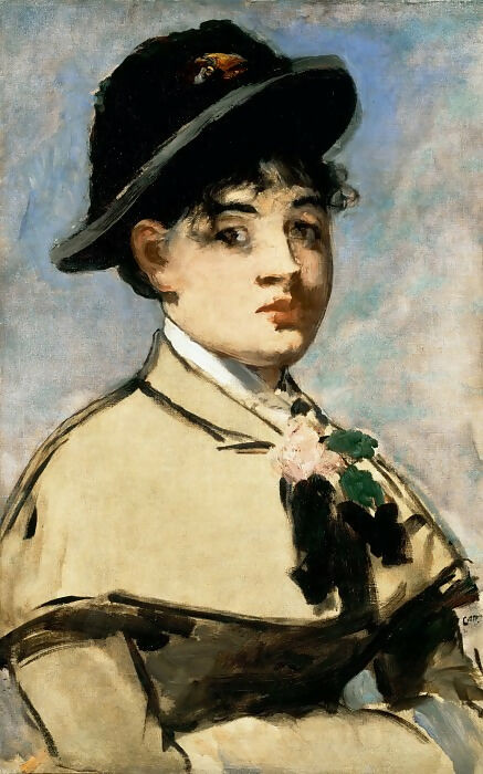 Edouard Manet - Young Woman in a Hat 50X40 Canvas