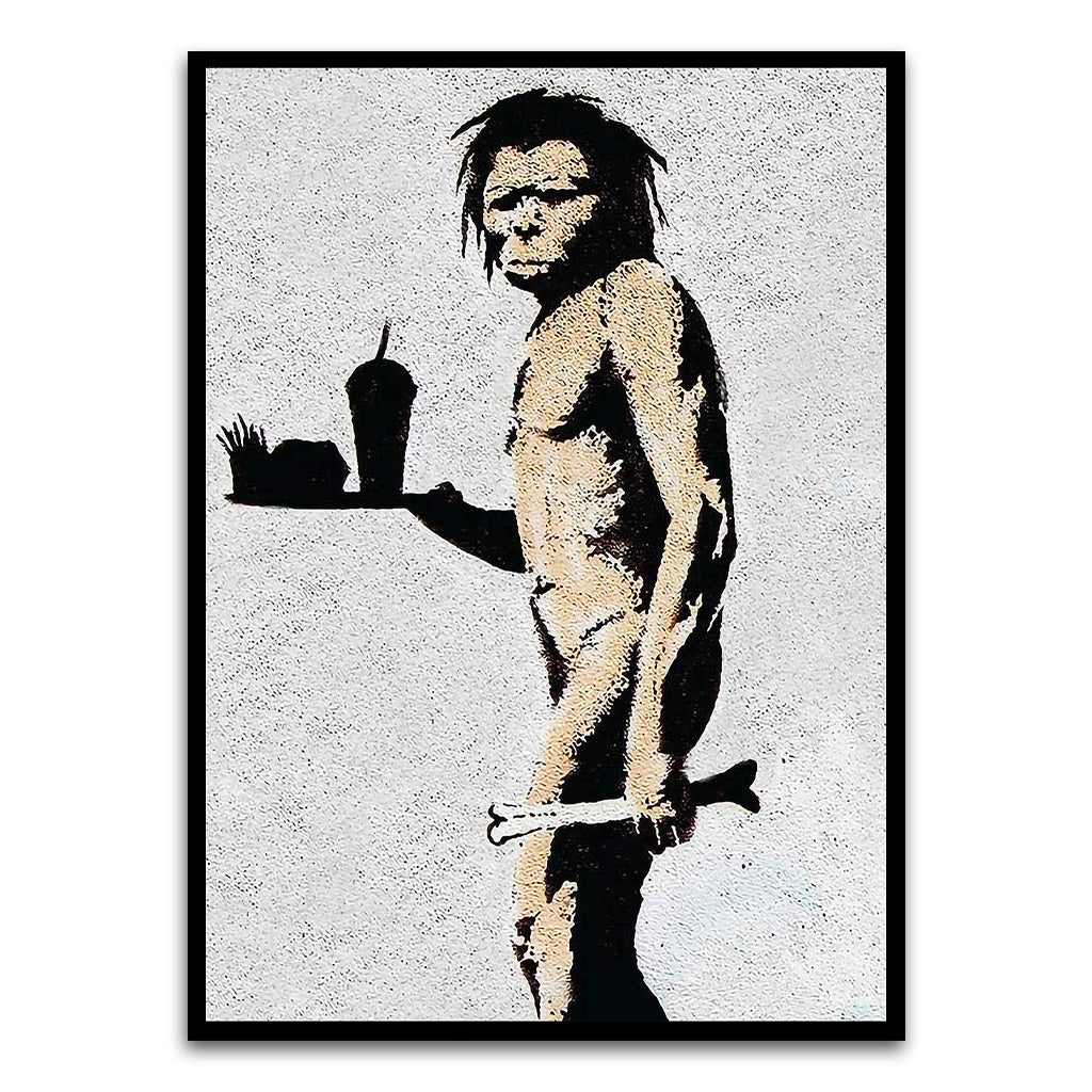 BANKSY ART 27 Black Printed frame acrylic canvas Frames