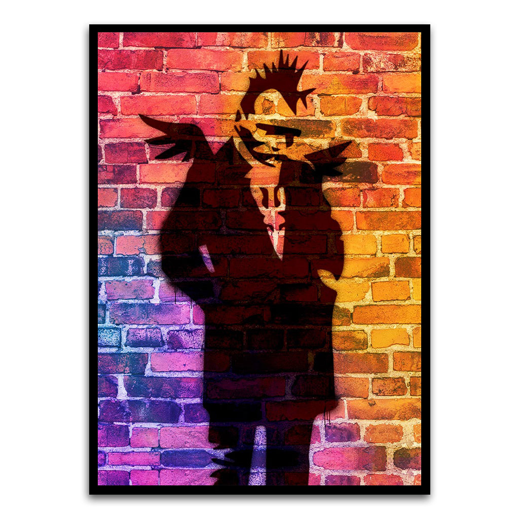 BANKSY ART 22 Black Printed frame acrylic canvas Frames