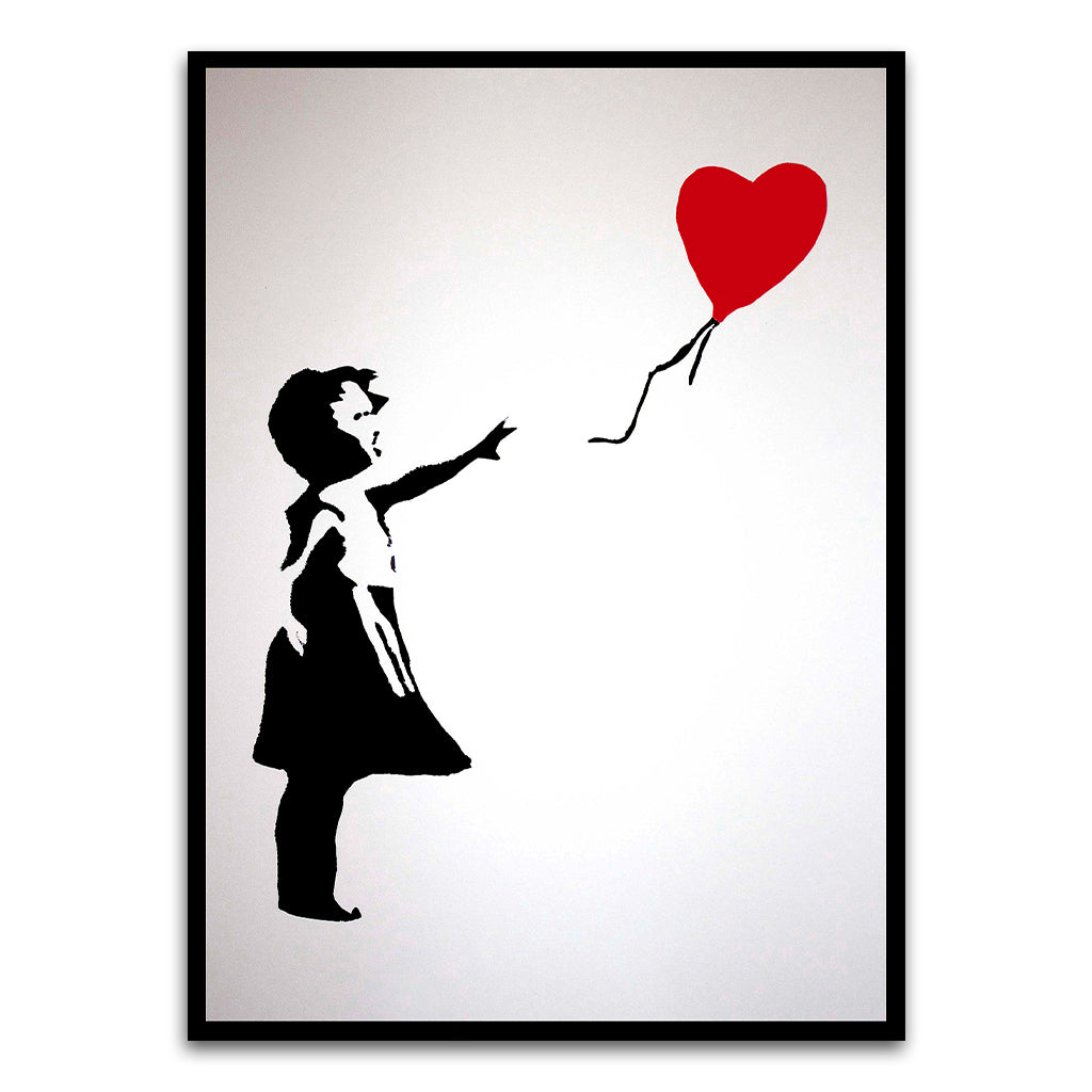 BANKSY ART 4 Black Printed frame acrylic canvas Frames