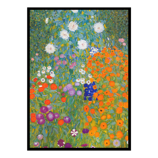 Flower garden Black Printed frame acrylic canvas Frames