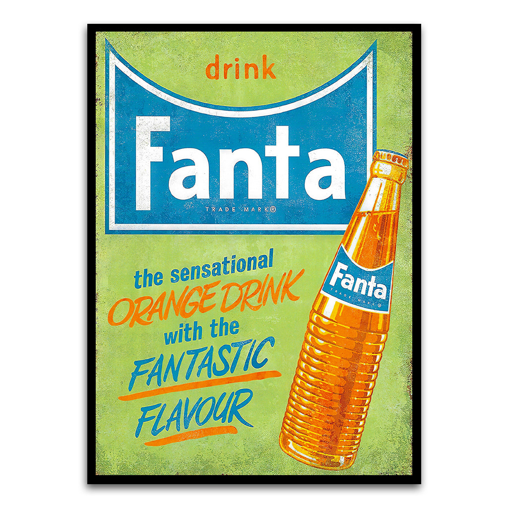 Fanta 1 Black Printed frame acrylic canvas Frames