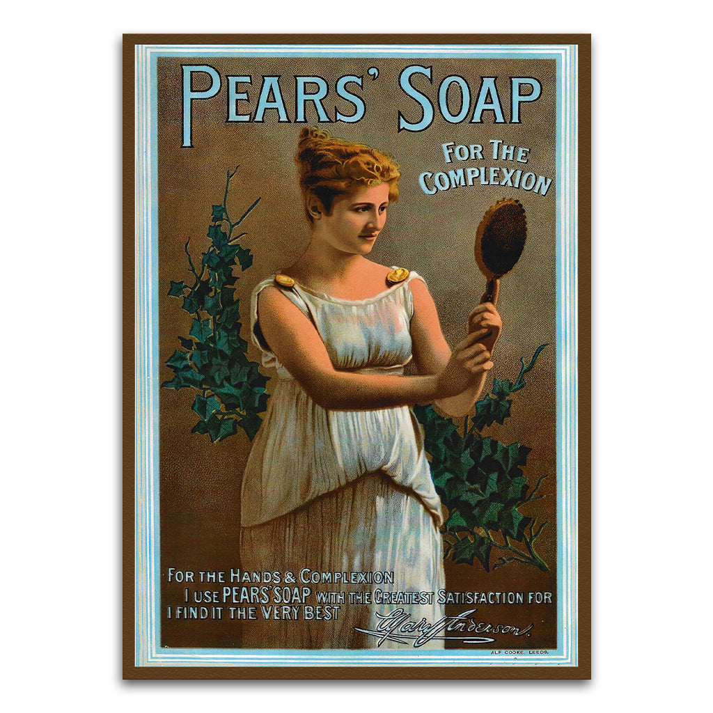 Pears soap Brown Printed frame acrylic canvas Frames