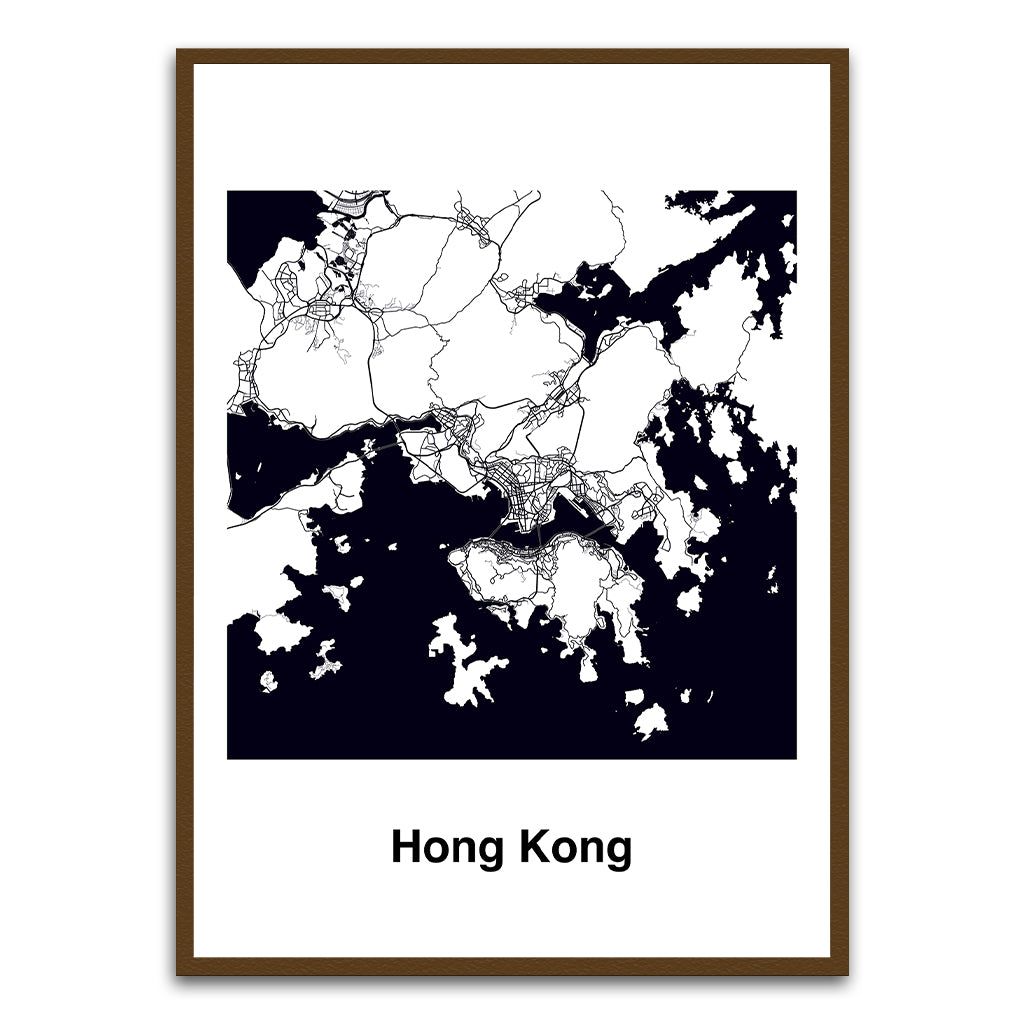 Hong Kong Brown Printed frame acrylic canvas Frames