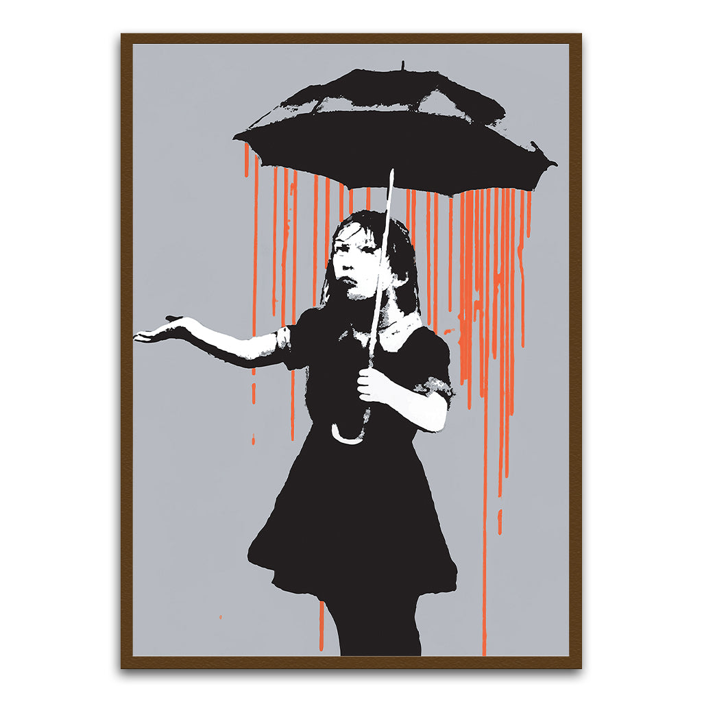 BANKSY ART 20 Brown acrylic canvas Frames