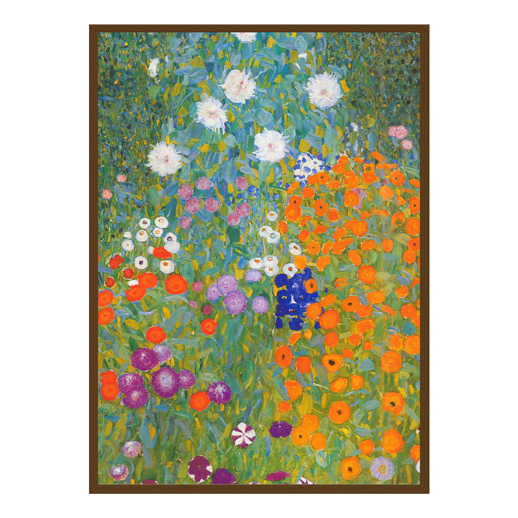 Flower garden Brown Printed frame acrylic canvas Frames