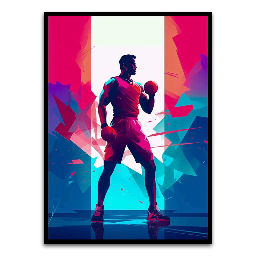 Boxing Black Printed frame acrylic canvas Frames