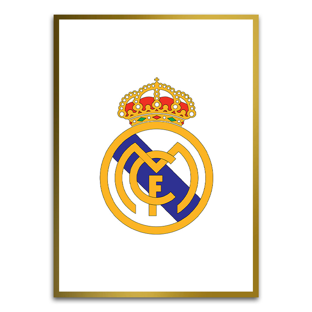 Real Madrid Gold Printed frame acrylic canvas Frames