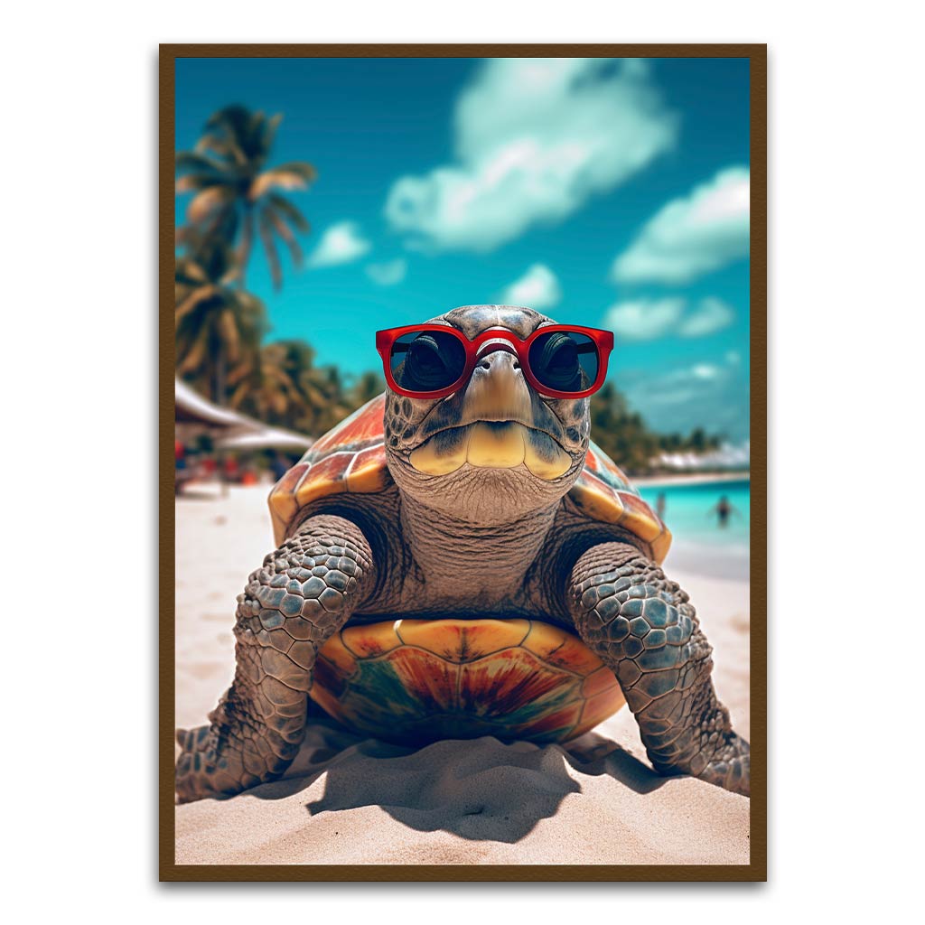 Tortoise Brown Printed frame acrylic canvas Frames