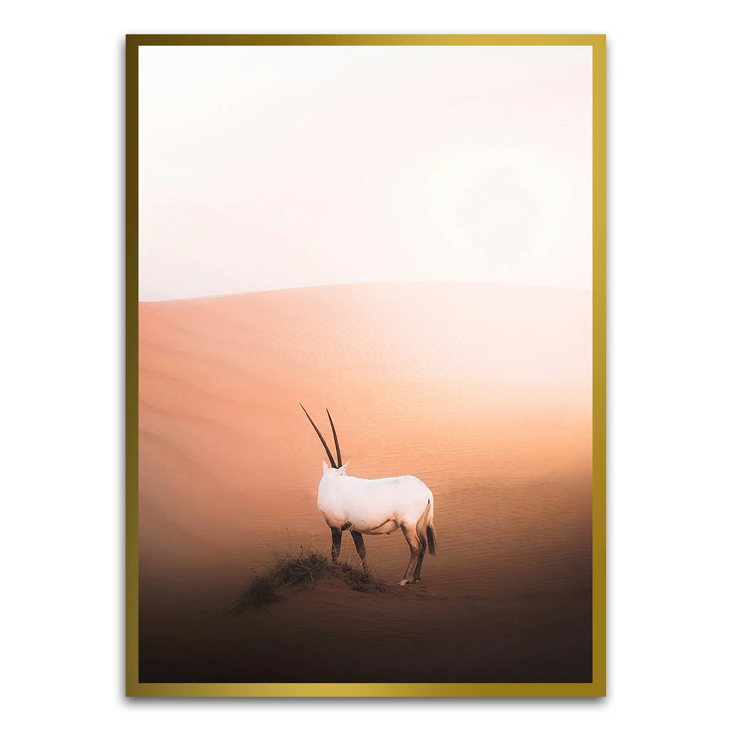 Desert animal Gold Printed frame acrylic canvas Frames