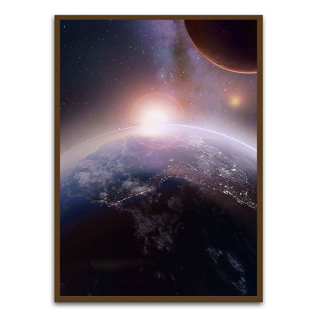 Universe Brown Printed frame acrylic canvas Frames