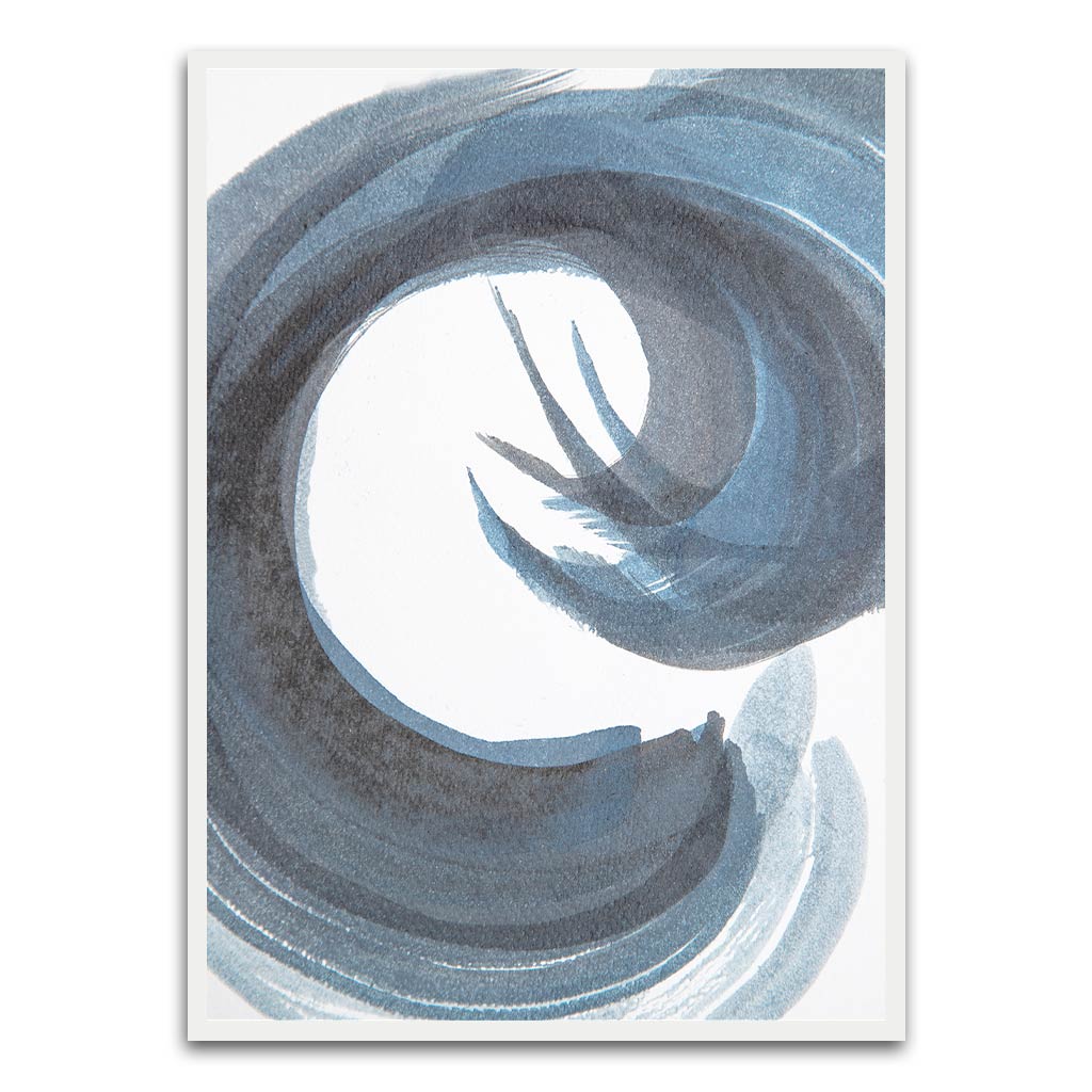 Abstract Wave Wall Art White Printed frame acrylic canvas Frames