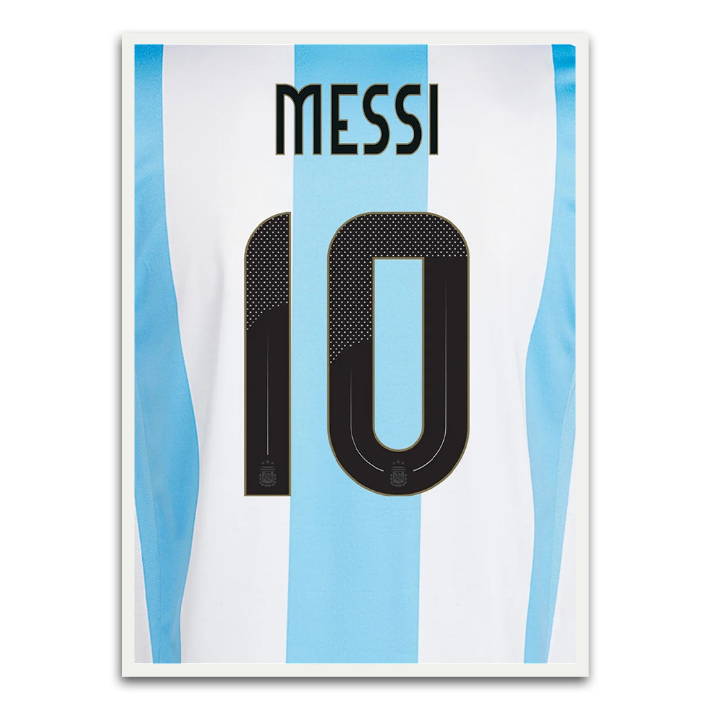 Messi T shirt White Printed frame acrylic canvas Frames