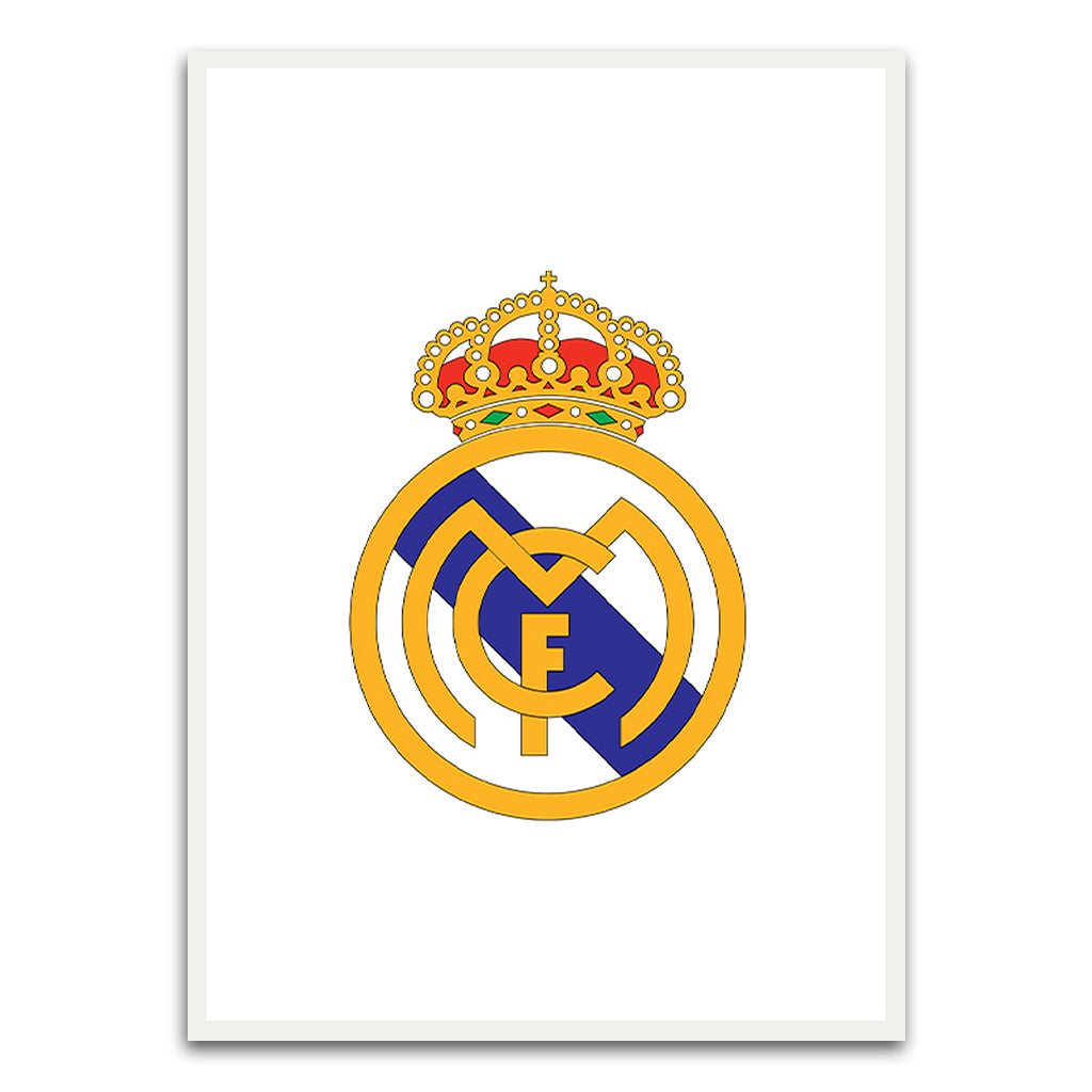 Real Madrid White Printed frame acrylic canvas Frames