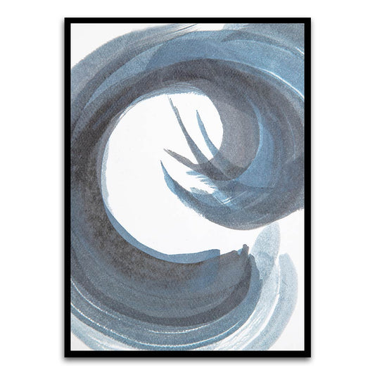 Abstract Wave Wall Art Black Printed frame acrylic canvas Frames