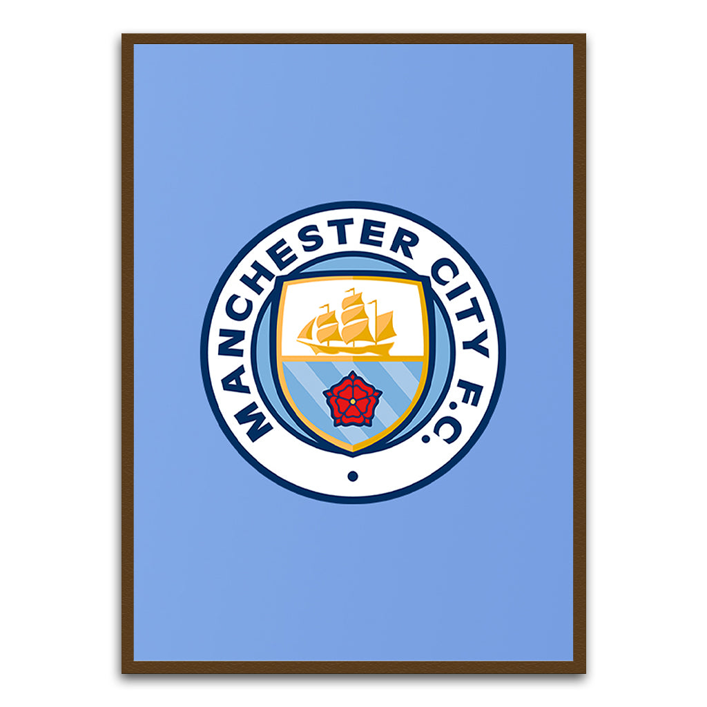 Manchester City Brown Printed frame acrylic canvas Frames