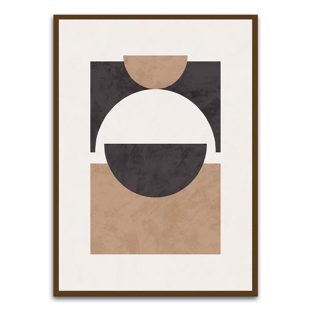 Geometric Modern abstract Brown Printed frame acrylic canvas Frames