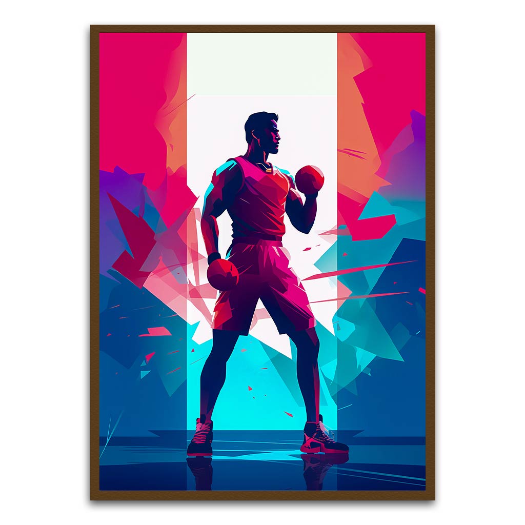 Boxing Brown Printed frame acrylic canvas Frames