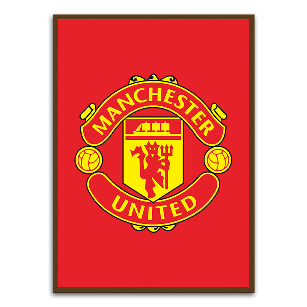 Manchester United Brown Printed frame acrylic canvas Frames