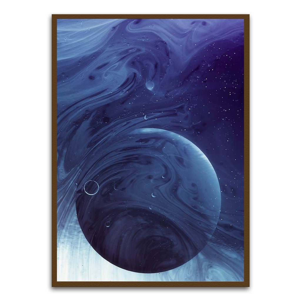 Planet abstract Brown Printed frame acrylic canvas Frames