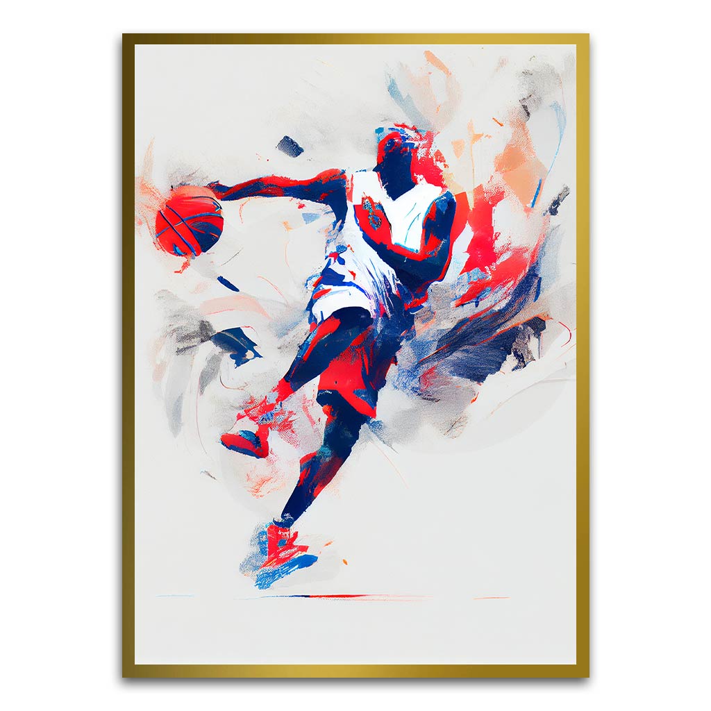 Dynamic Slam Gold Printed frame acrylic canvas Frames