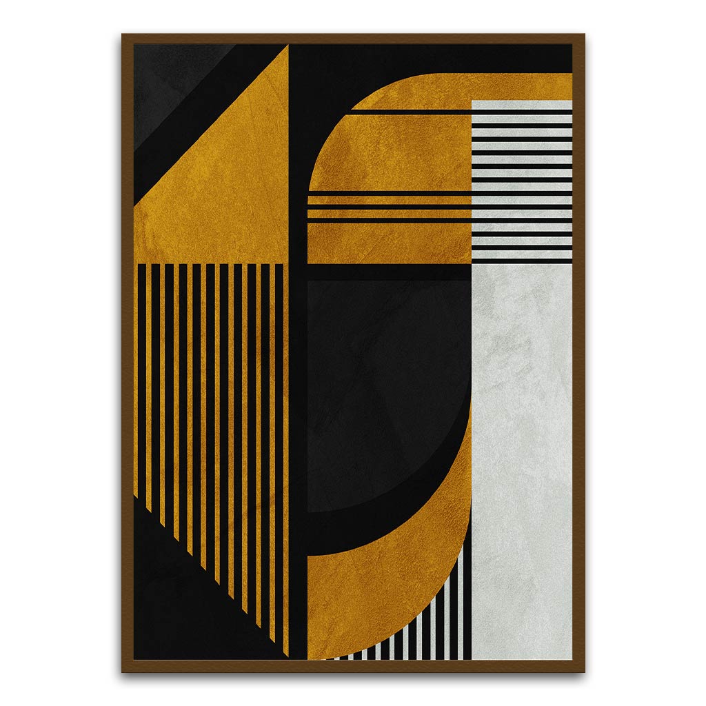 Curved Abstract Brown Printed frame acrylic canvas Frames