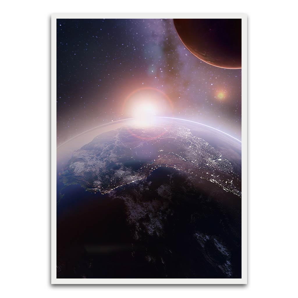 Universe White Printed frame acrylic canvas Frames