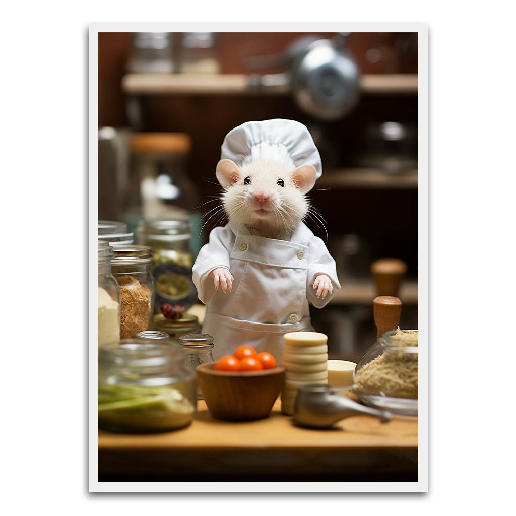 Chef White Printed frame acrylic canvas Frames