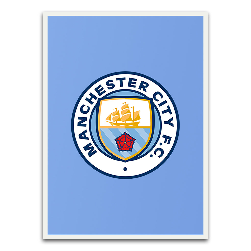 Manchester City White Printed frame acrylic canvas Frames