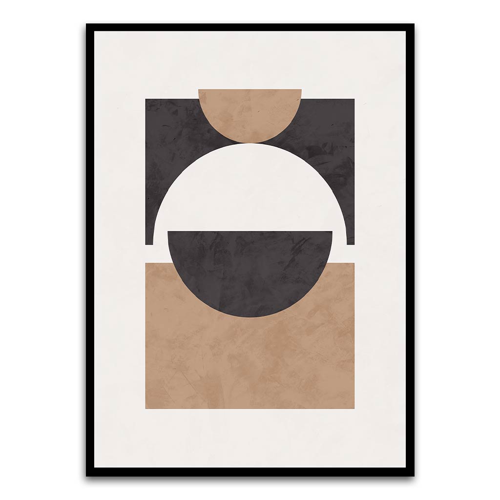 Geometric Modern abstract Black Printed frame acrylic canvas Frames