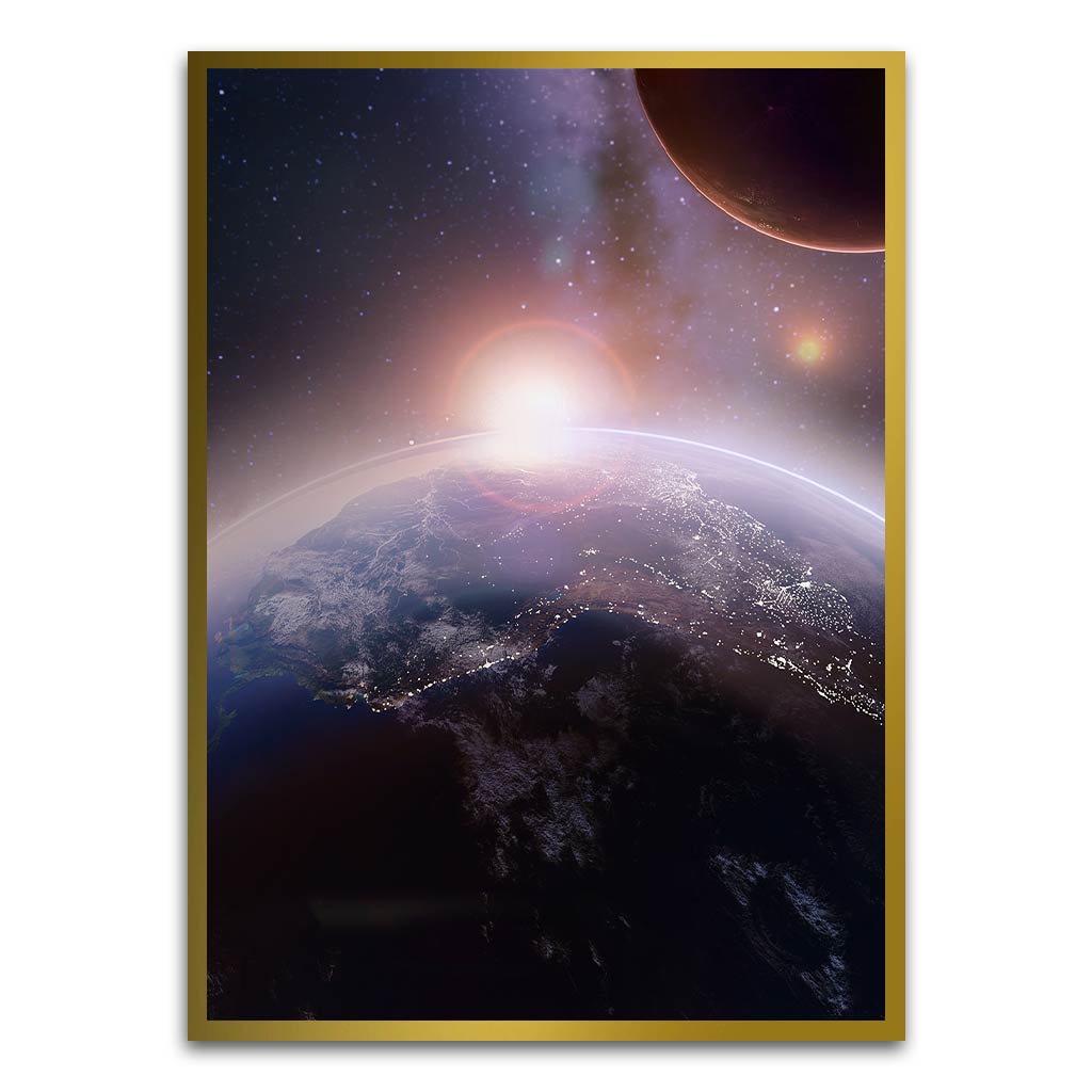 Universe Gold Printed frame acrylic canvas Frames