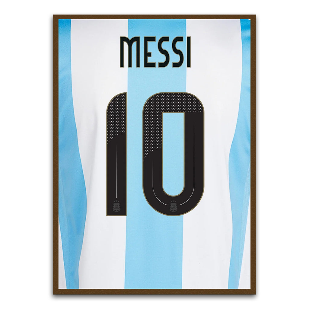 Messi T shirt Brown Printed frame acrylic canvas Frames