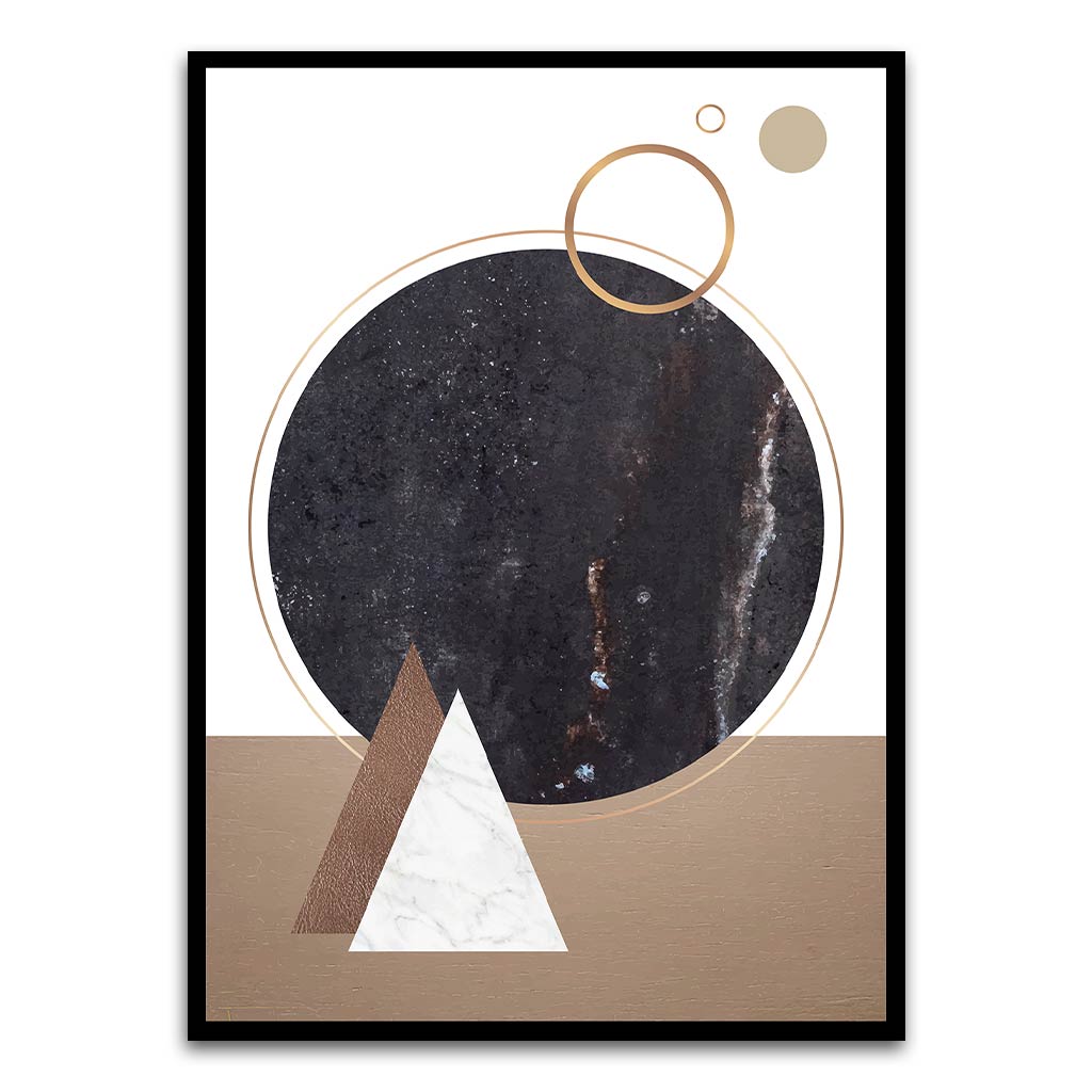 Black marble abstract art Black Printed frame acrylic canvas Frames