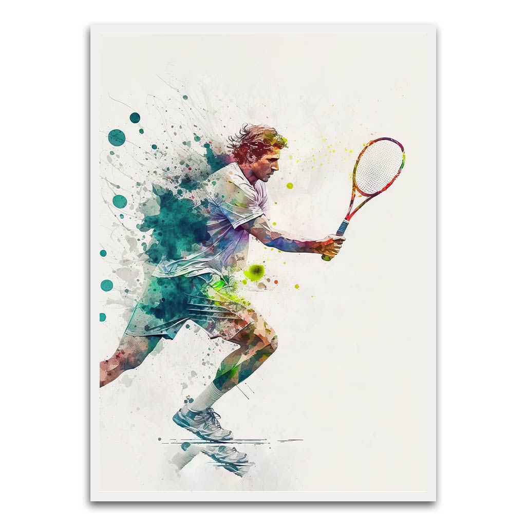 Badminton Art White Printed frame acrylic canvas Frames