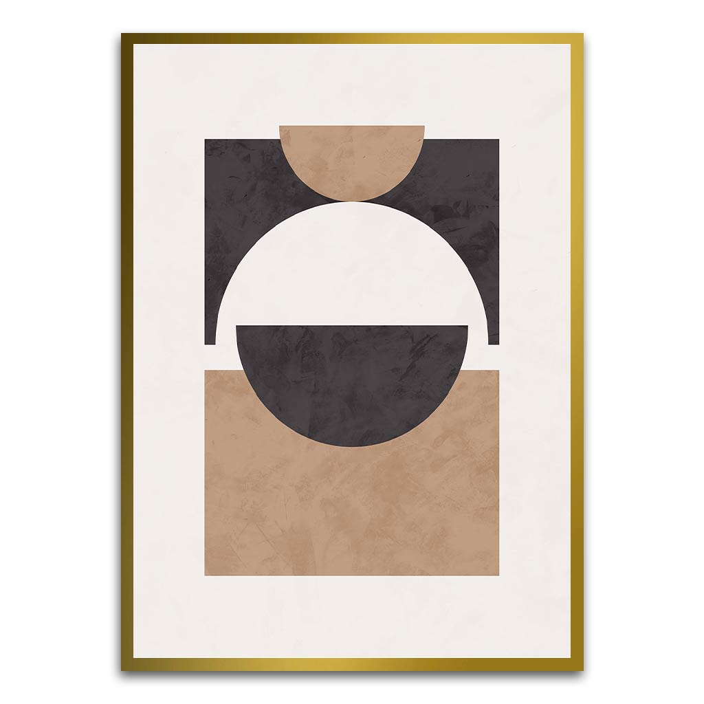 Geometric Modern abstract Gold Printed frame acrylic canvas Frames