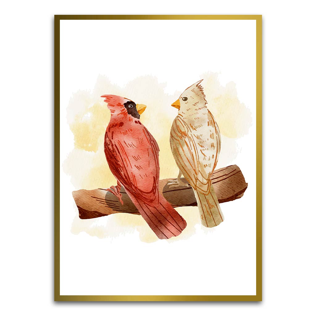 Atlant Bird Wall Art Gold Printed frame acrylic canvas Frames