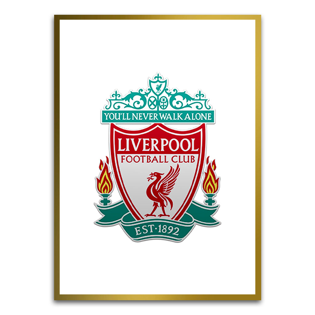 Liver Pool Football Club Gold Printed frame acrylic canvas Frames