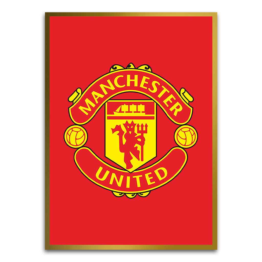 Manchester United Gold Printed frame acrylic canvas Frames