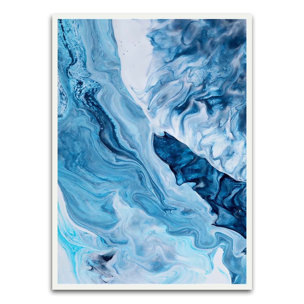 Ocean White Printed frame acrylic canvas Frames