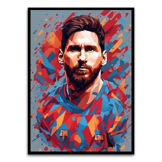 Messi poster Black Printed frame acrylic canvas Frames