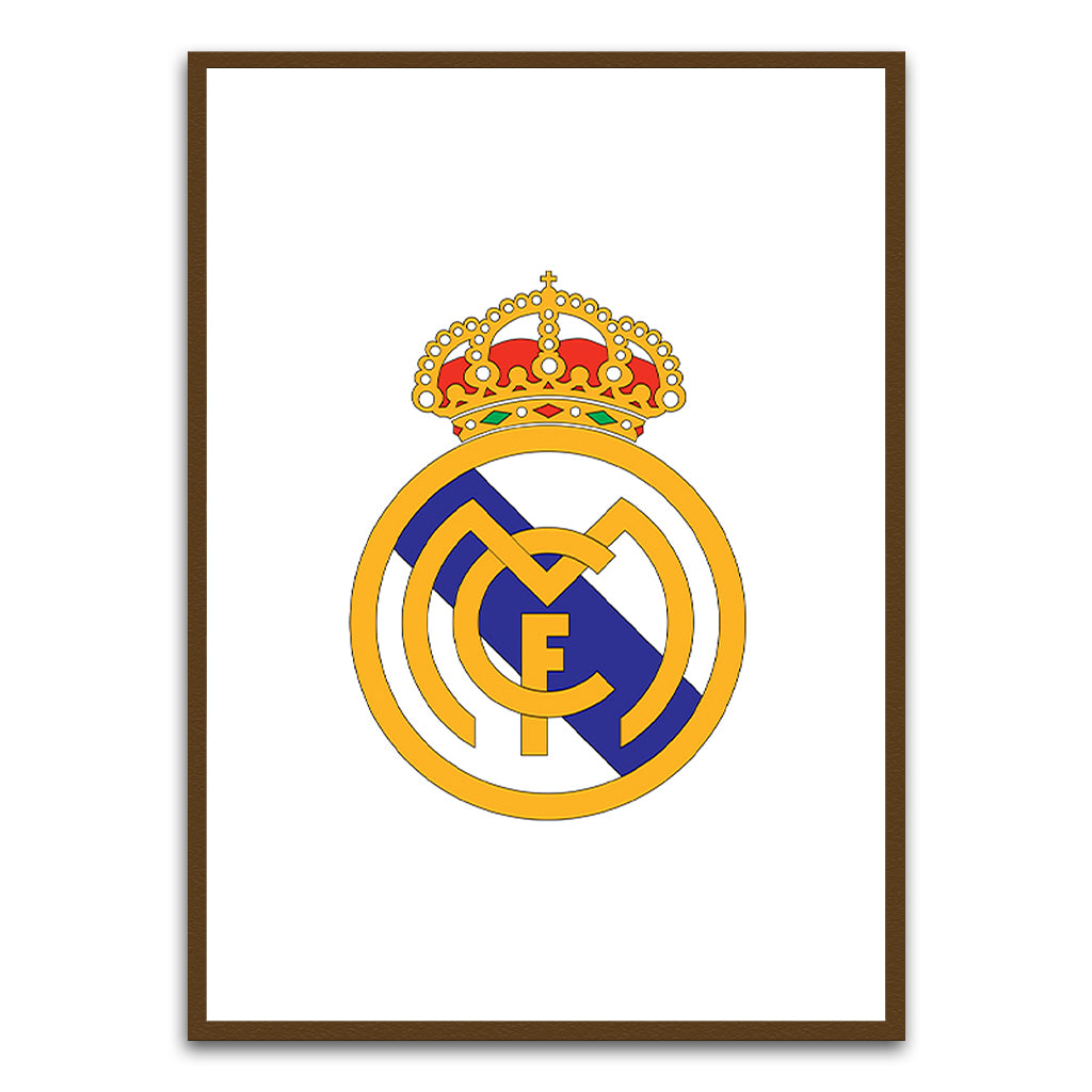 Real Madrid Brown Printed frame acrylic canvas Frames