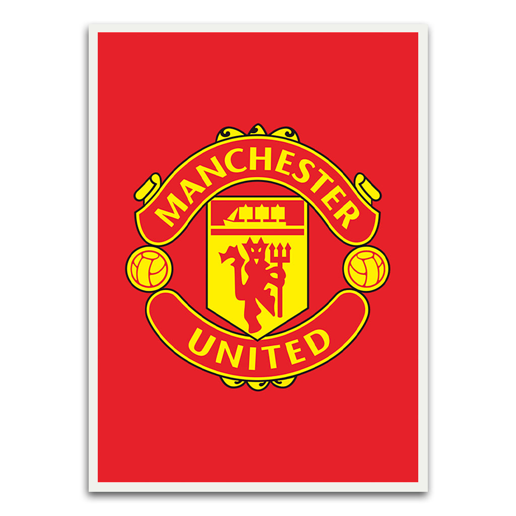 Manchester United White Printed frame acrylic canvas Frames