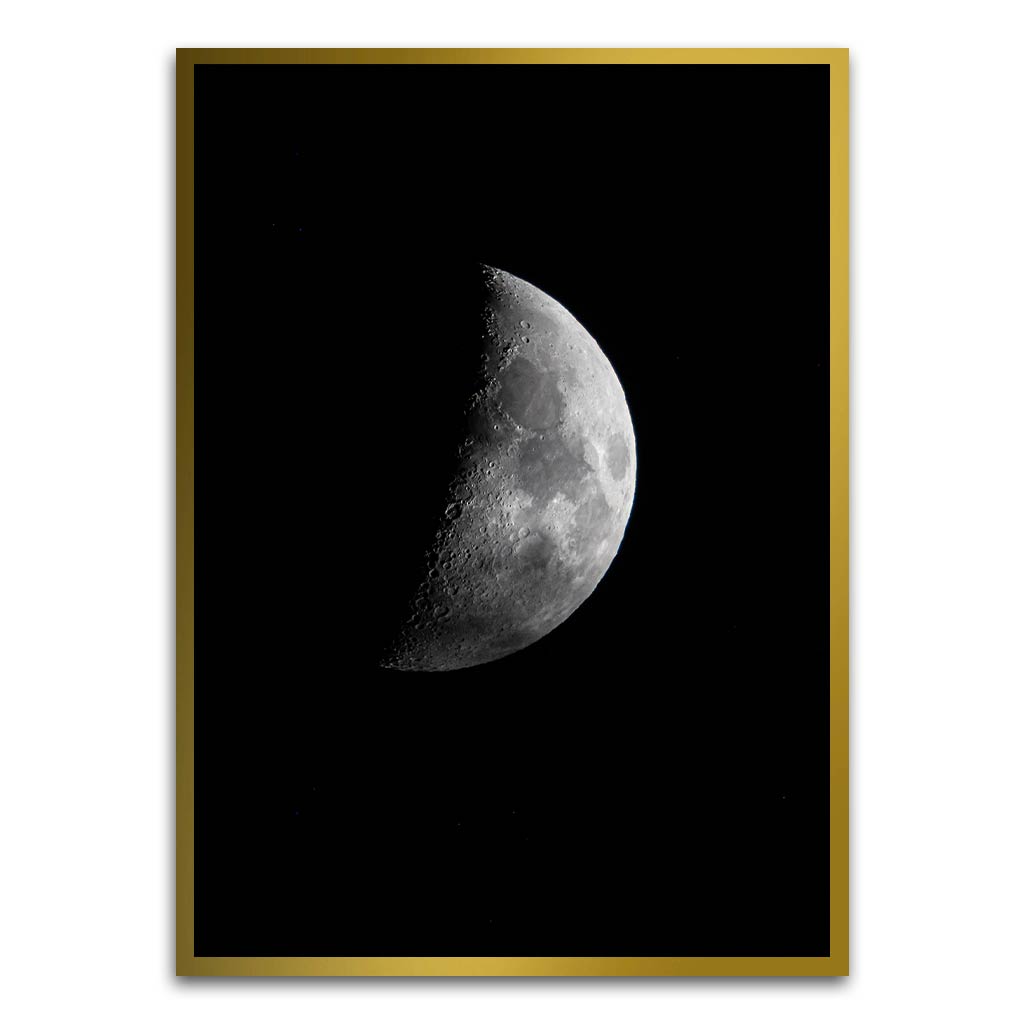 Moon Gold Printed frame acrylic canvas Frames