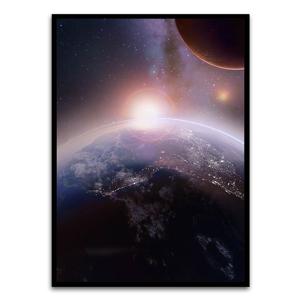 Universe Black Printed frame acrylic canvas Frames